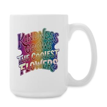 Kindness makes the coolest flowers grow - Large Mug 440 ml - white - Right