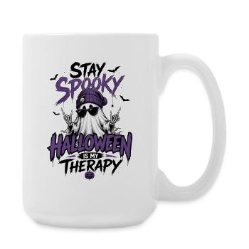 Restez effrayant – Halloween est mon pourpre thérapeutique - Grande tasse 440 ml - blanc - Droite