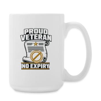Proud Veteran No Expiry, Veteran Pride Military Se - Große Tasse 440 ml - Weiß - Rechts