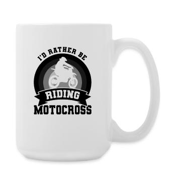 Drôle de dicon du motocross - Grande tasse 440 ml - blanc - Droite