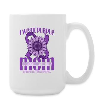 Souvenir violet pour maman – Tournesol - Grande tasse 440 ml - blanc - Droite