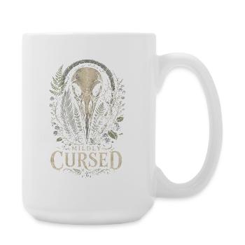 Raven Raven Mildly Cursed - Large Mug 440 ml - white - Right