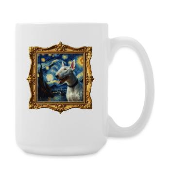 Bull Terrier Nuit étoilée - Grande tasse 440 ml - blanc - Droite