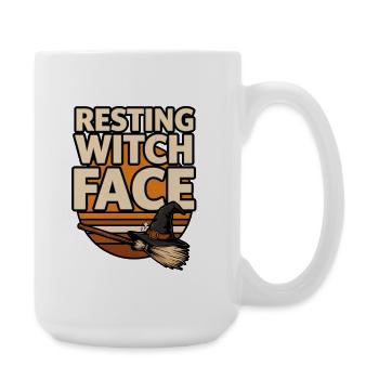 Witch Halloween – Visage de sorcière au repos - Grande tasse 440 ml - blanc - Droite