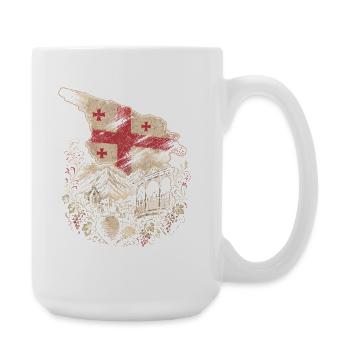 Georgien Georgier Tbilisi Sakartvelo - Große Tasse 440 ml - Weiß - Rechts