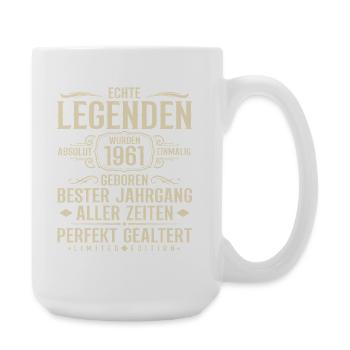 Jahrgang 1961 Geburtstag Absolut Einmalig - Große Tasse 440 ml - Weiß - Rechts