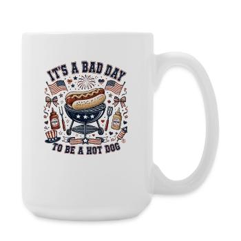 Heute ist ein schlechter Tag, um ein Hotdog zu sei - Große Tasse 440 ml - Weiß - Rechts