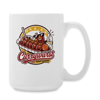 Currywurst Geht Immer | Fast Food Kult - Große Tasse 440 ml - Weiß - Rechts