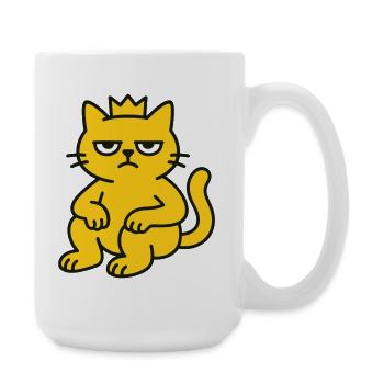 Roi des chats - Grande tasse 440 ml - blanc - Droite