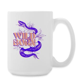 Illustration de serpent né sauvage - Grande tasse 440 ml - blanc - Droite