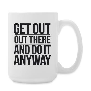 Citation motivante pour une aventure en plein air - Grande tasse 440 ml - blanc - Droite