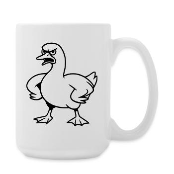 Wütende Gans - Große Tasse 440 ml - Weiß - Rechts