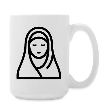 Muslimische Frau - Große Tasse 440 ml - Weiß - Rechts