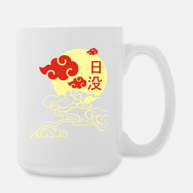 Coucher de soleil japonais - Grande tasse 440 ml - blanc