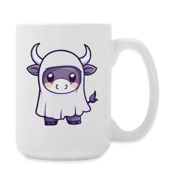 Bull Halloween Ghost - Large Mug 440 ml - white - Right