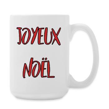 WEIHNACHTEN. FROHE WEIHNACHTEN. FROHE WEIHNACHTEN. TANNE. NATUR. - Große Tasse 440 ml - Weiß - Rechts