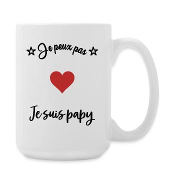 PAPY. PAPA. FÊTE DES PÈRES. BONNE FÊTE PAPA. BONNE - Grande tasse 440 ml - blanc - Droite