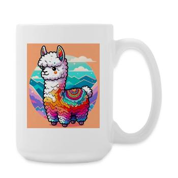Alpaka - Große Tasse 440 ml - Weiß - Rechts