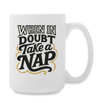 When in Doubt Take a Nap - Large Mug 440 ml - white - Right