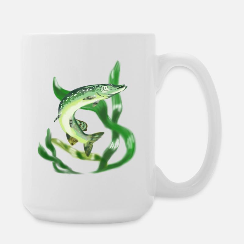 Hecht - Große Tasse 440 ml - Weiß