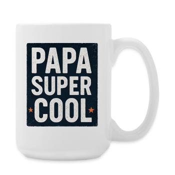 Papa Super Cool - Fête des Pères - Anniversaire - Grande tasse 440 ml - blanc - Droite