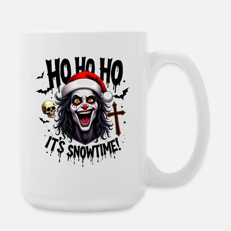 Psycho Clown Santa Horror - Große Tasse 440 ml - Weiß