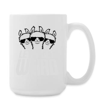 Let's Get Weird 3 Llama Friends Team Sunglasses - Large Mug 440 ml - white - Right