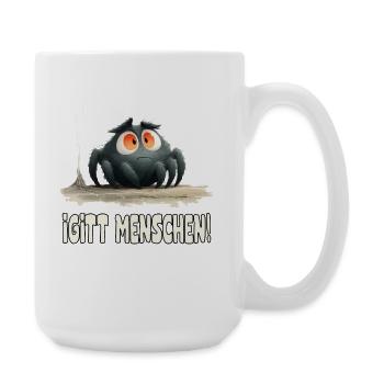 Lustige Igitt ! Menschen Spinne - Große Tasse 440 ml - Weiß - Rechts