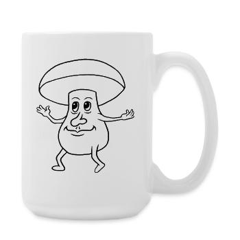 Lustiger Pilz - Große Tasse 440 ml - Weiß - Rechts