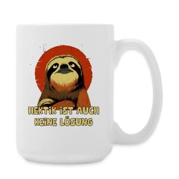 Langsam statt Hektik Sloth - Große Tasse 440 ml - Weiß - Rechts