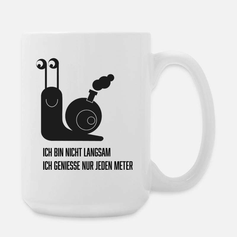 Snail with funny saying - Large Mug 440 ml - white