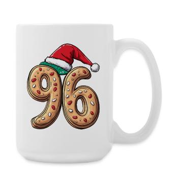 96 Number Biscuit Christmas - Large Mug 440 ml - white - Right