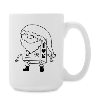 Dessin vectoriel SVG SVG de robots de Noël mignon - Grande tasse 440 ml - blanc - Droite