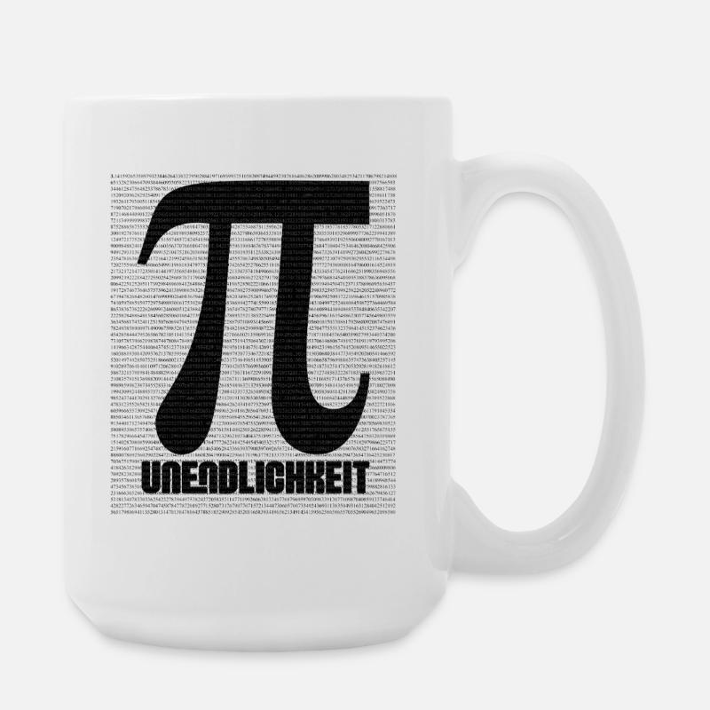 Pi Sign from Number Pattern - Large Mug 440 ml - white