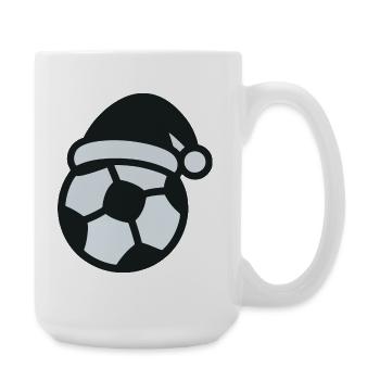 Fußball Schneemann Weihnachten Sport - Große Tasse 440 ml - Weiß - Rechts