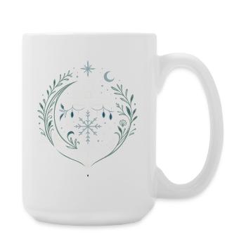 Maritime Weihnachten Anker mit Mond und Sternen - Große Tasse 440 ml - Weiß - Rechts