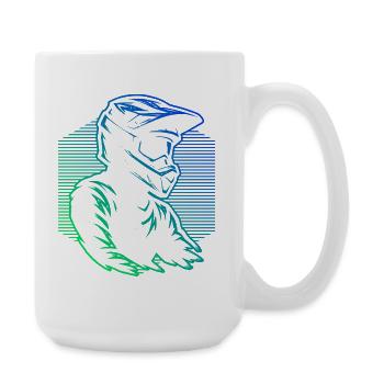 Motocross motif for real enthusiasts - Large Mug 440 ml - white - Right