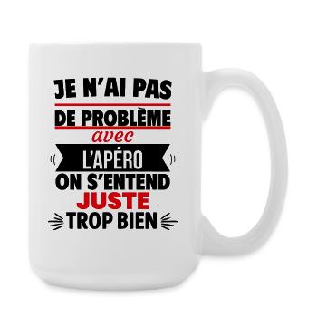 Just with aperitif humor - Large Mug 440 ml - white - Right