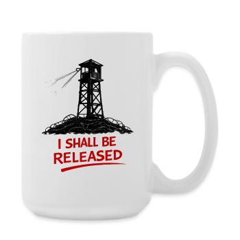 Cry for freedom at the watchtower - Large Mug 440 ml - white - Right