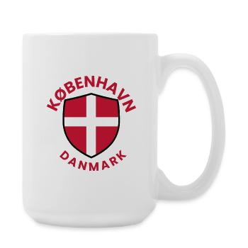 Copenhagen Shield with Danish Flag - Large Mug 440 ml - white - Right