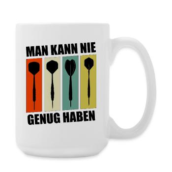 Darts, Darts, YOU CAN NEVER HAVE ENOUGH - Large Mug 440 ml - white - Right