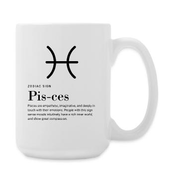 Pisces - Zodiac sign - Large Mug 440 ml - white - Right