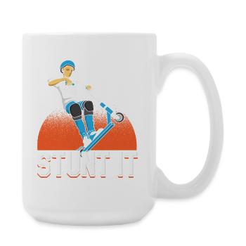 Stunt It Scooter Trick Rider Design - Große Tasse 440 ml - Weiß - Rechts