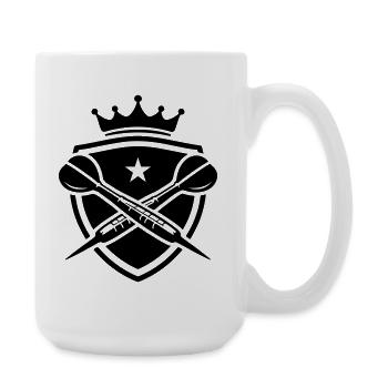 Dartpfeil Wappen Darts - Große Tasse 440 ml - Weiß - Rechts