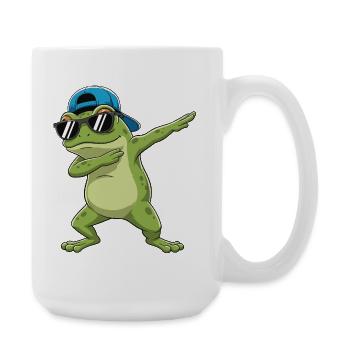 Cool Dabbing Frog Sonnenbrillen-Cartoon-Kunst - Große Tasse 440 ml - Weiß - Rechts