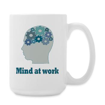 Der Geist bei der Arbeit – Creative Minds Edition - Große Tasse 440 ml - Weiß - Rechts