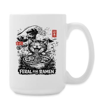  Ramen Katze Kanagawa - Große Tasse 440 ml - Weiß - Rechts
