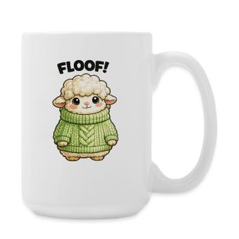 Kuscheliges Schäfchen Pullover Design - Große Tasse 440 ml - Weiß - Rechts