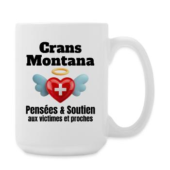Switzerland, I am Swiss, Crans-Montana - Large Mug 440 ml - white - Right