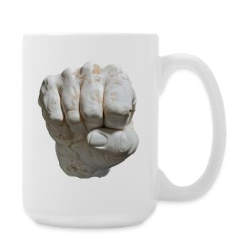 Fixed Fist Marble Look - Large Mug 440 ml - white - Right